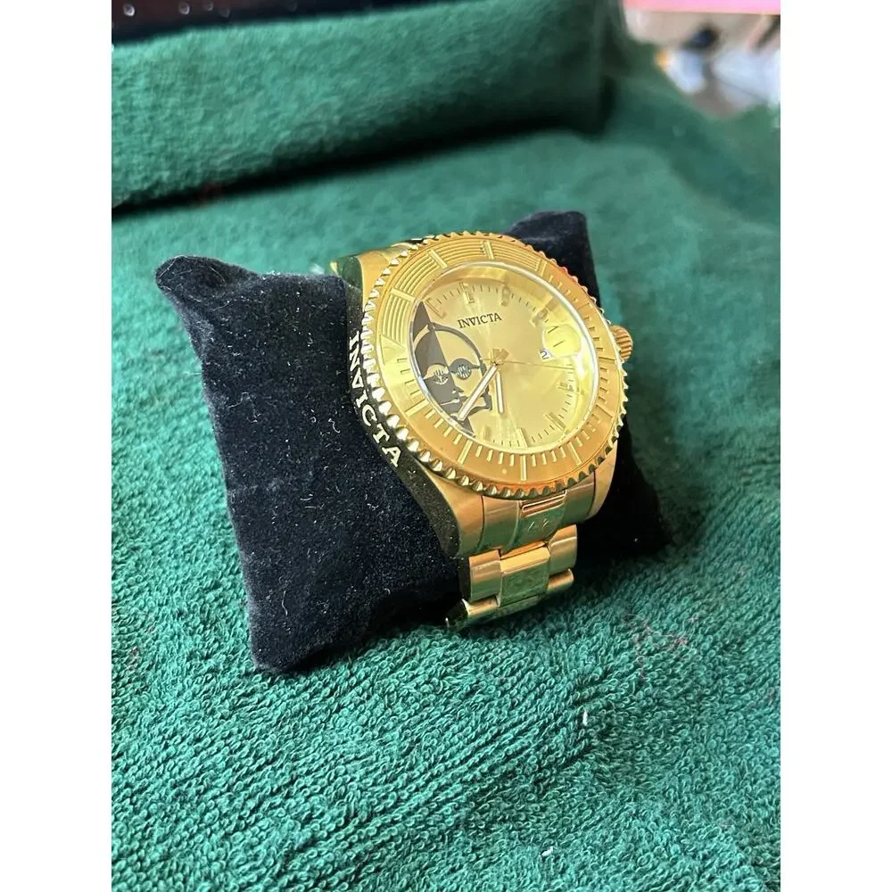 Invicta Star Wars C-3PO Limited Edition 47mm Automatic NH35A Gold Tone Watch 261